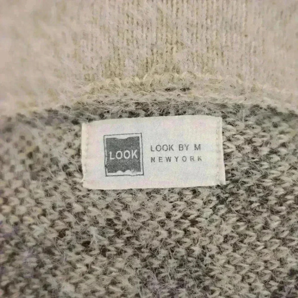 Look By M Animal Cheetah Print Black Beige Open Front Fuzzy Cardigan Size Small - Picture 3 of 8